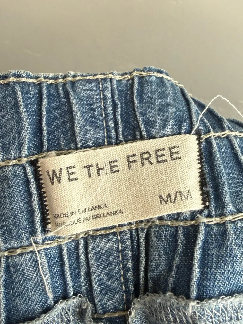 We The Free Light Wash breezy pull in denim
